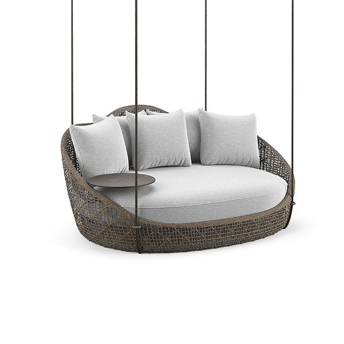 Virasat Three Seater Hanging Swing Without Stand For Balcony, Garden Swing (Brown)-VIRASAT FURNITURE & FURNISHING