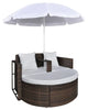 Virasat Outdoor Poolside Sunbed With Cushion Daybed (Brown)-VIRASAT FURNITURE & FURNISHING
