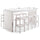 Virasat Outdoor Bar Sets 6 Chairs and 1 Table Patio Bar Set (White)-VIRASAT FURNITURE & FURNISHING
