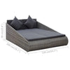 Virasat Outdoor Poolside Sunbed With Cushion Daybed (Grey)-VIRASAT FURNITURE & FURNISHING