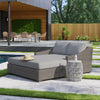 Virasat Outdoor Poolside Sunbed With Cushion Daybed (Brown)-VIRASAT FURNITURE & FURNISHING
