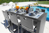 Virasat Outdoor Patio Bar Sets 6 Chairs and 1 Table (Black)-VIRASAT FURNITURE & FURNISHING