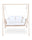 Virasat Double Seater Hanging Swing With Stand For Balcony , Garden Swing (White +Tan)-VIRASAT FURNITURE & FURNISHING