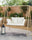 Virasat Double Seater Hanging Swing With Stand For Balcony , Garden Swing (White +Tan)-VIRASAT FURNITURE & FURNISHING
