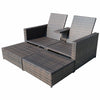 Virasat Outdoor Poolside Sunbed With Cushion Daybed (Brown)-VIRASAT FURNITURE & FURNISHING