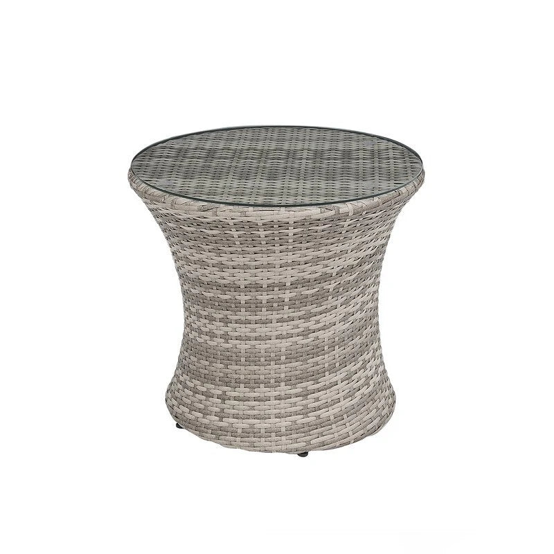 Virasat Outdoor Patio Seating Set 2 Chairs 1 Table Seashell-VIRASAT FURNITURE & FURNISHING