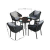 Virasat Outdoor Patio Seating Set 4 Chairs and 1 Table Set (Dark Grey) Braided & Rope-VIRASAT FURNITURE & FURNISHING
