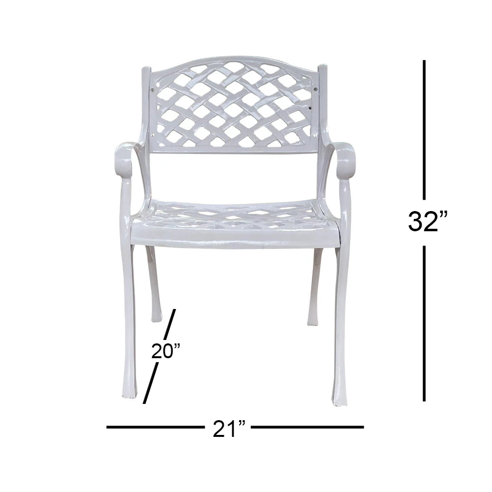 Virasat Cast Aluminium Garden Patio Seating 2 Chair and 1 Table Set-VIRASAT FURNITURE & FURNISHING