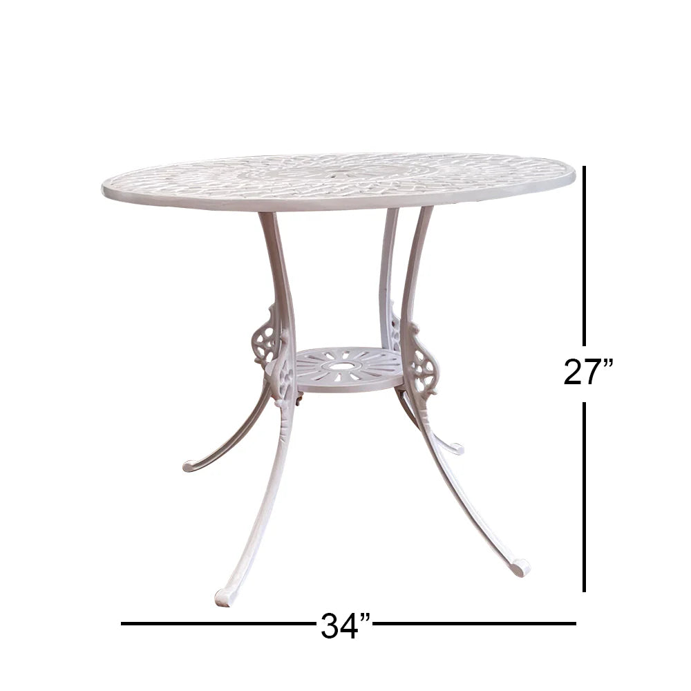 Virasat Cast Aluminium Garden Patio Seating 2 Chair and 1 Table Set-VIRASAT FURNITURE & FURNISHING