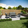 Virasat Outdoor Garden Balcony Sofa Set 2 Seater, 2 Single Seater and 1 Center Table Set Braid & Rope (Dark Grey)-VIRASAT FURNITURE & FURNISHING