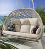 Virasat Three Seater Hanging Swing With Stand For Balcony, Garden Swing (Natural) Braid & Rope-VIRASAT FURNITURE & FURNISHING