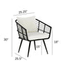 Virasat Outdoor Patio Seating Set 2 Chairs and 1 Table Set (Black + White)-VIRASAT FURNITURE & FURNISHING