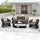 Virasat Outdoor Sofa Set 3 Seater, 2 Single Seater and 1 Center Table Braided & Rope-VIRASAT FURNITURE & FURNISHING