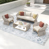 Virasat Outdoor Sofa Set 3 Seater, 2 Single Seater and 1 Center Table Braided & Rope-VIRASAT FURNITURE & FURNISHING