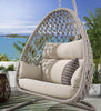 Virasat Single Seater Hanging Swing With Stand For Balcony, Garden (Natural) Braided & Rope-VIRASAT FURNITURE & FURNISHING