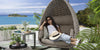 Virasat Single Seater Hanging Swing With Stand For Balcon, Garden (Silk Grey) Braided & Rope-VIRASAT FURNITURE & FURNISHING