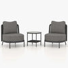 Virasat Outdoor Patio Seating Set 2 Chairs and 1 Table Set (Dark Grey)-VIRASAT FURNITURE & FURNISHING