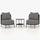 Virasat Outdoor Patio Seating Set 2 Chairs and 1 Table Set (Dark Grey)-VIRASAT FURNITURE & FURNISHING