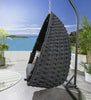VIRASAT FURNITURE SINGLE SEATER HANGING SWING WITH STAND FOR BALCONY & GARDEN (GREY) BRAIDED & ROPE