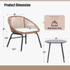 Virasat Outdoor Patio Seating Set 2 Chairs and 1 Table Set (Khaki)-VIRASAT FURNITURE & FURNISHING