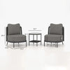 Virasat Outdoor Patio Seating Set 2 Chairs and 1 Table Set (Dark Grey)-VIRASAT FURNITURE & FURNISHING