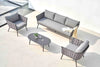 Virasat Outdoor Garden Balcony Sofa Set 3 Seater, 2 Single Seater and 1 Center Table Set, Braid & Rope (Grey)-VIRASAT FURNITURE & FURNISHING