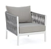 Virasat Outdoor Garden Balcony Sofa Set 3 Seater, 2 Single Seater and 1 Center Table Set, Braid & Rope (White + Grey)-VIRASAT FURNITURE & FURNISHING