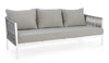 Virasat Outdoor Garden Balcony Sofa Set 3 Seater, 2 Single Seater and 1 Center Table Set, Braid & Rope (White + Grey)-VIRASAT FURNITURE & FURNISHING