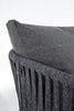 Virasat Outdoor Garden Balcony Sofa Set 3 Seater and 2 Single Seater With 1 Center Table Set, Braid & Rope (Dark Grey)-VIRASAT FURNITURE & FURNISHING