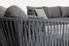 Virasat Outdoor Garden Balcony Sofa Set 3 Seater and 2 Single Seater With 1 Center Table Set, Braid & Rope (Dark Grey)-VIRASAT FURNITURE & FURNISHING