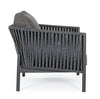 Virasat Outdoor Garden Balcony Sofa Set 3 Seater and 2 Single Seater With 1 Center Table Set, Braid & Rope (Dark Grey)-VIRASAT FURNITURE & FURNISHING
