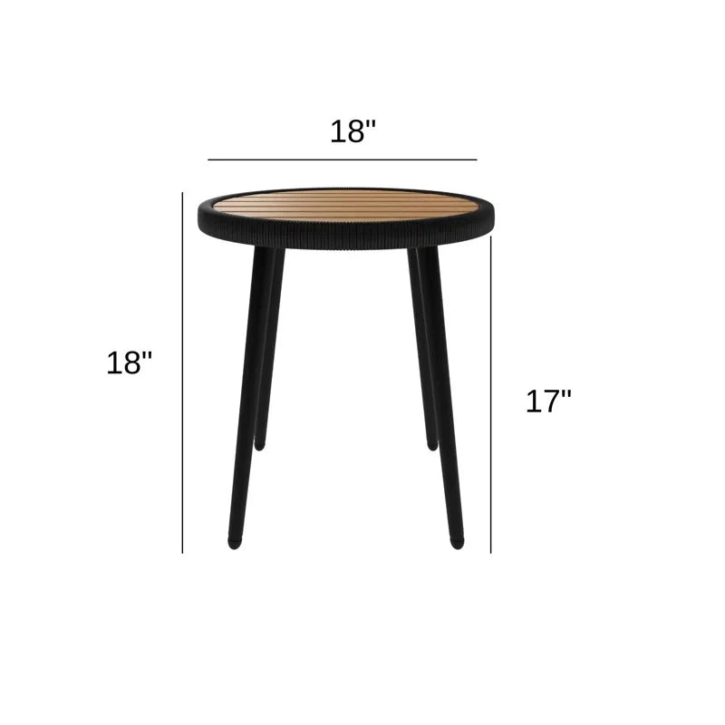 Virasat Outdoor Patio Seating Set 2 Chairs and 1 Table Set (Black + White)-VIRASAT FURNITURE & FURNISHING