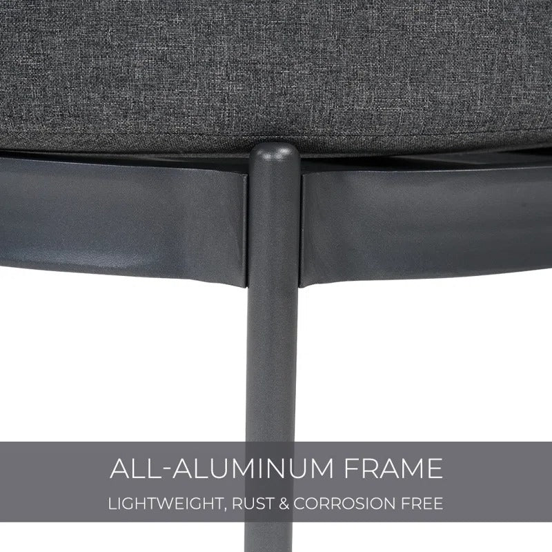 Virasat Outdoor Patio Seating Set 2 Chairs and 1 Table Set (Dark Grey)-VIRASAT FURNITURE & FURNISHING