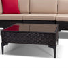 Virasat Outdoor Sofa Set 5 Seater and 1 Center Table Set (Dark Brown)-VIRASAT FURNITURE & FURNISHING