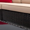 Virasat Outdoor Sofa Set 5 Seater and 1 Center Table Set (Dark Brown)-VIRASAT FURNITURE & FURNISHING