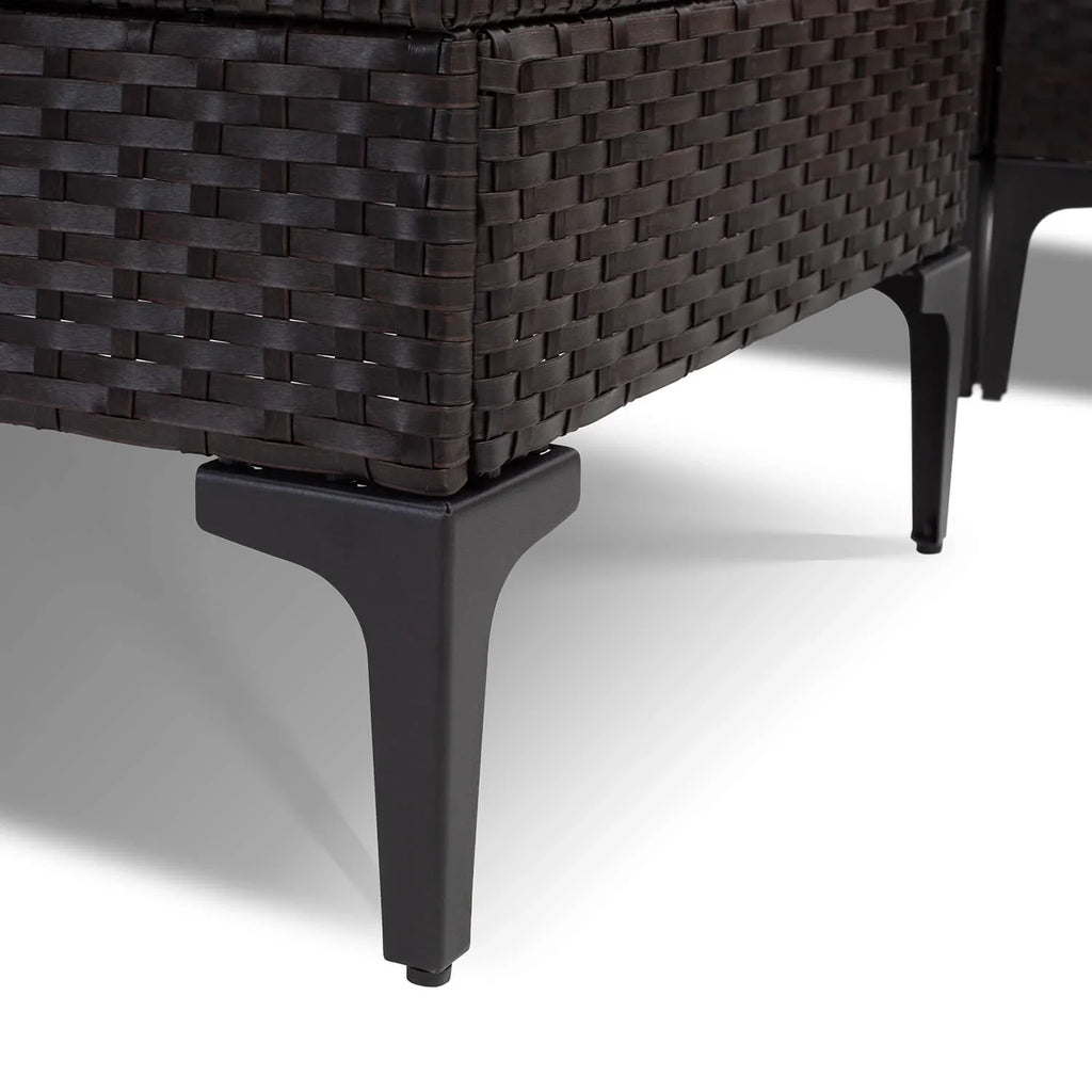 Virasat Outdoor Sofa Set 5 Seater and 1 Center Table Set (Dark Brown)-VIRASAT FURNITURE & FURNISHING