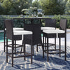 Virasat Outdoor Patio Bar Sets 4 Chairs and 1 Table (Dark Brown)-VIRASAT FURNITURE & FURNISHING