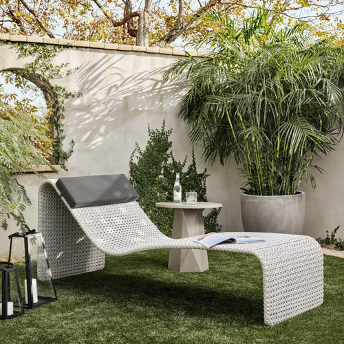 Virasat Outdoor Swimming Poolside Lounger White-VIRASAT FURNITURE & FURNISHING