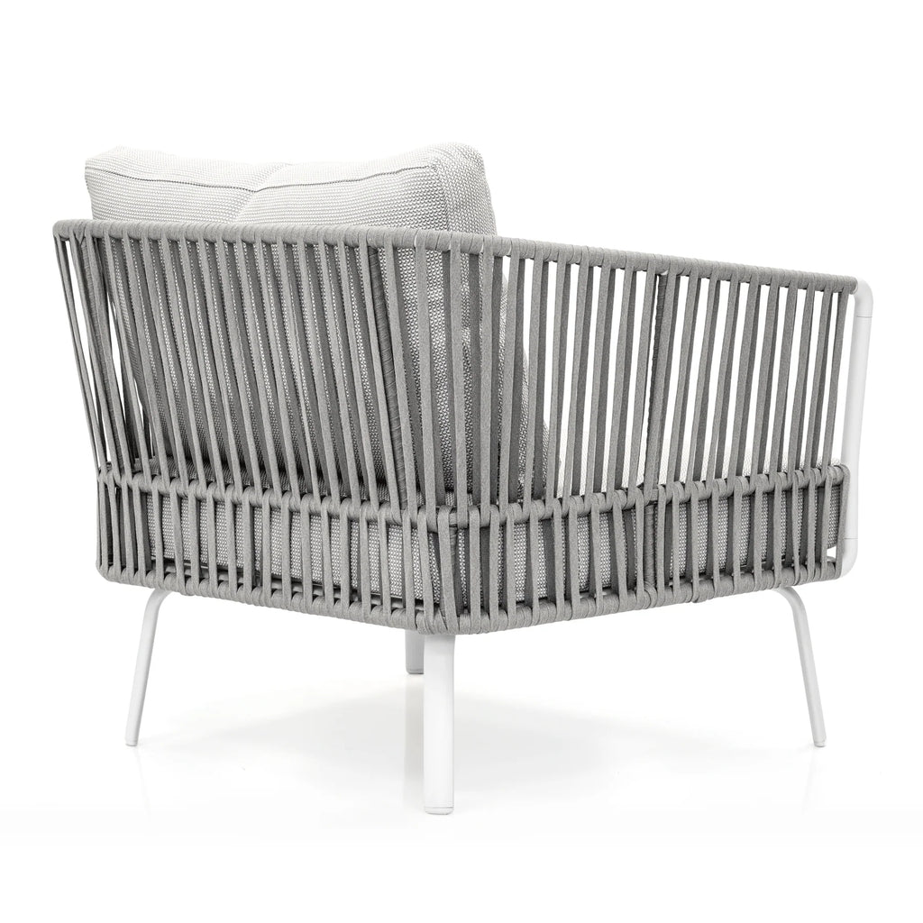 Virasat Outdoor Garden Balcony Sofa Set 2 Seater, 2 Single Seater and 2 Center Table With 1 Side Table Set, Braid & Rope (Grey)-VIRASAT FURNITURE & FURNISHING