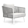 Virasat Outdoor Garden Balcony Sofa Set 2 Seater, 2 Single Seater and 2 Center Table With 1 Side Table Set, Braid & Rope (Grey)-VIRASAT FURNITURE & FURNISHING