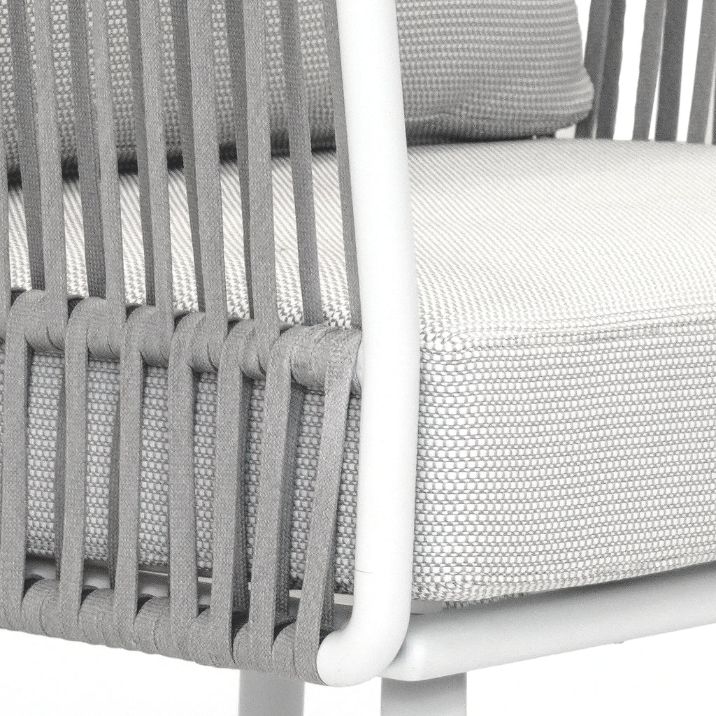 Virasat Outdoor Garden Balcony Sofa Set 2 Seater, 2 Single Seater and 2 Center Table With 1 Side Table Set, Braid & Rope (Grey)-VIRASAT FURNITURE & FURNISHING