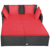 Virasat Outdoor Poolside Sunbed With Cushion Daybed (Black)-VIRASAT FURNITURE & FURNISHING