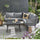 VIRASAT FURNITURE 6 SEATER L-SHAPE OUTDOOR ROPE CONVERSATION SOFA SET (GREY)