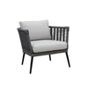 VIRASAT FURNITURE OUTDOOR GREY ROPE SOFA SET 7-SEATER WITH GLASS TOP CENTER TABLE