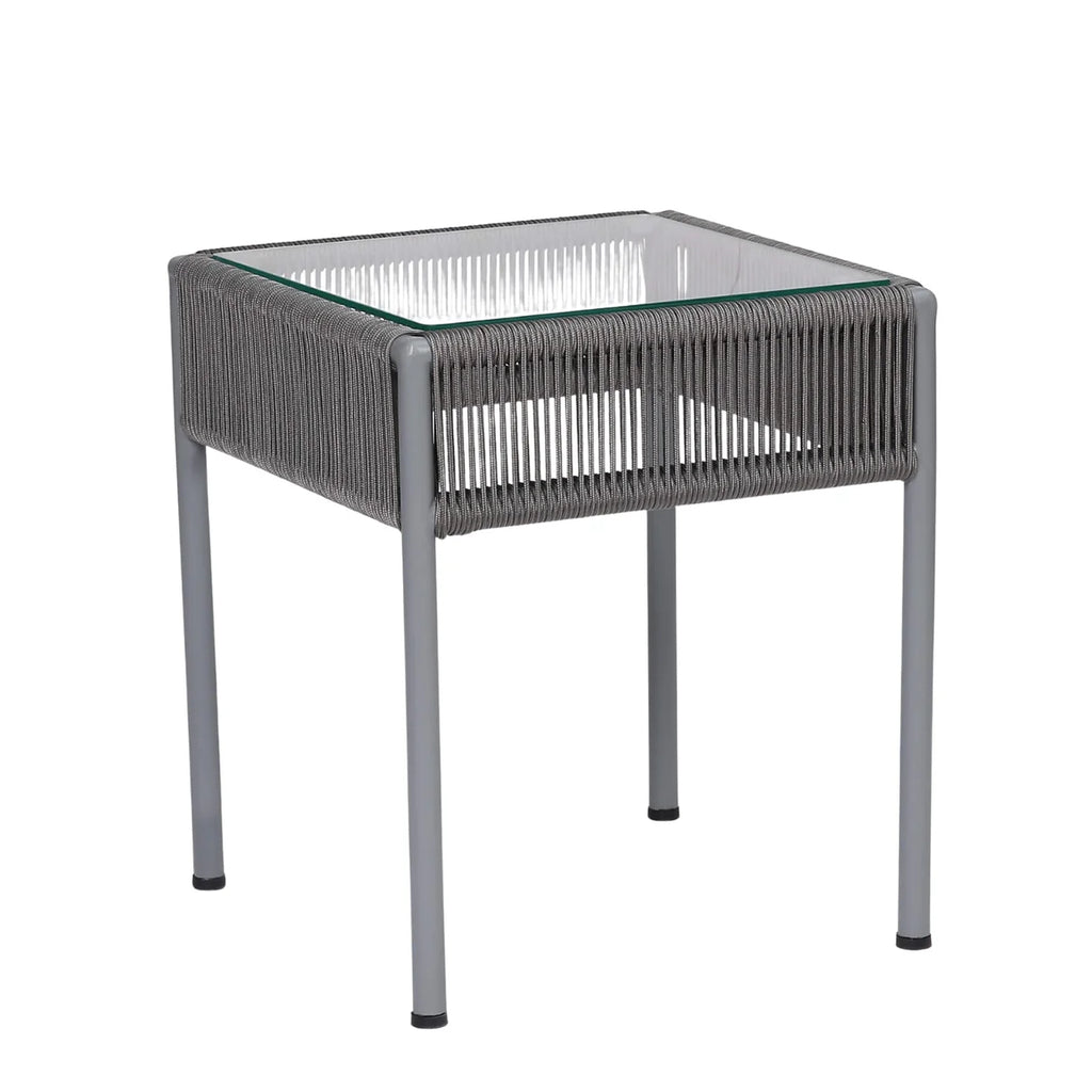 VIRASAT FURNITURE Outdoor Rope 3-Piece Patio Set (Grey)