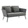 VIRASAT FURNITURE 4 PIECE OUTDOOR ROPE SOFA SET WITH WOODEN TOP TABLE (GREY)