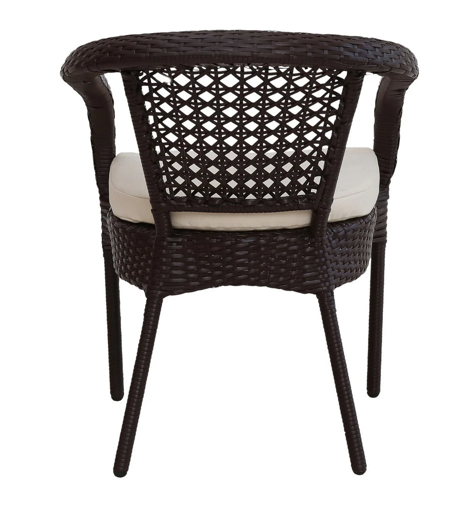 Virasat Outdoor Patio Seating Set 4 Chairs and 1 Table Set (Dark Brown)-VIRASAT FURNITURE & FURNISHING
