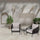 VIRASAT FURNITURE 3 Piece Outdoor Rope Bistro Set (Black & White)