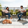 VIRASAT FURNITURE 3-PIECE ROPE PATIO SET – PERFECT FOR OUTDOOR ENTERTAINING (GREY &amp; WHITE)