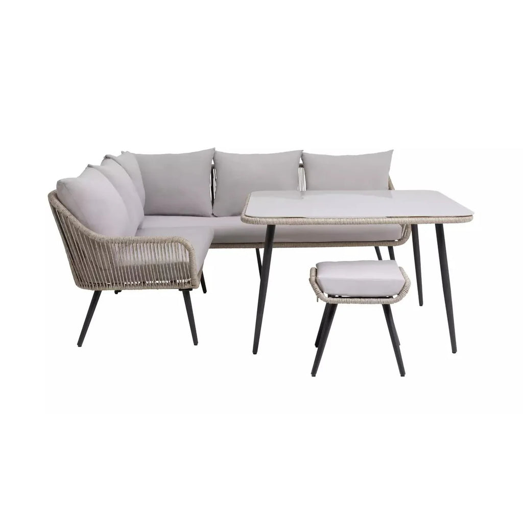 VIRASAT FURNITURE 6 SEATER L-SHAPE OUTDOOR ROPE SOFA SET